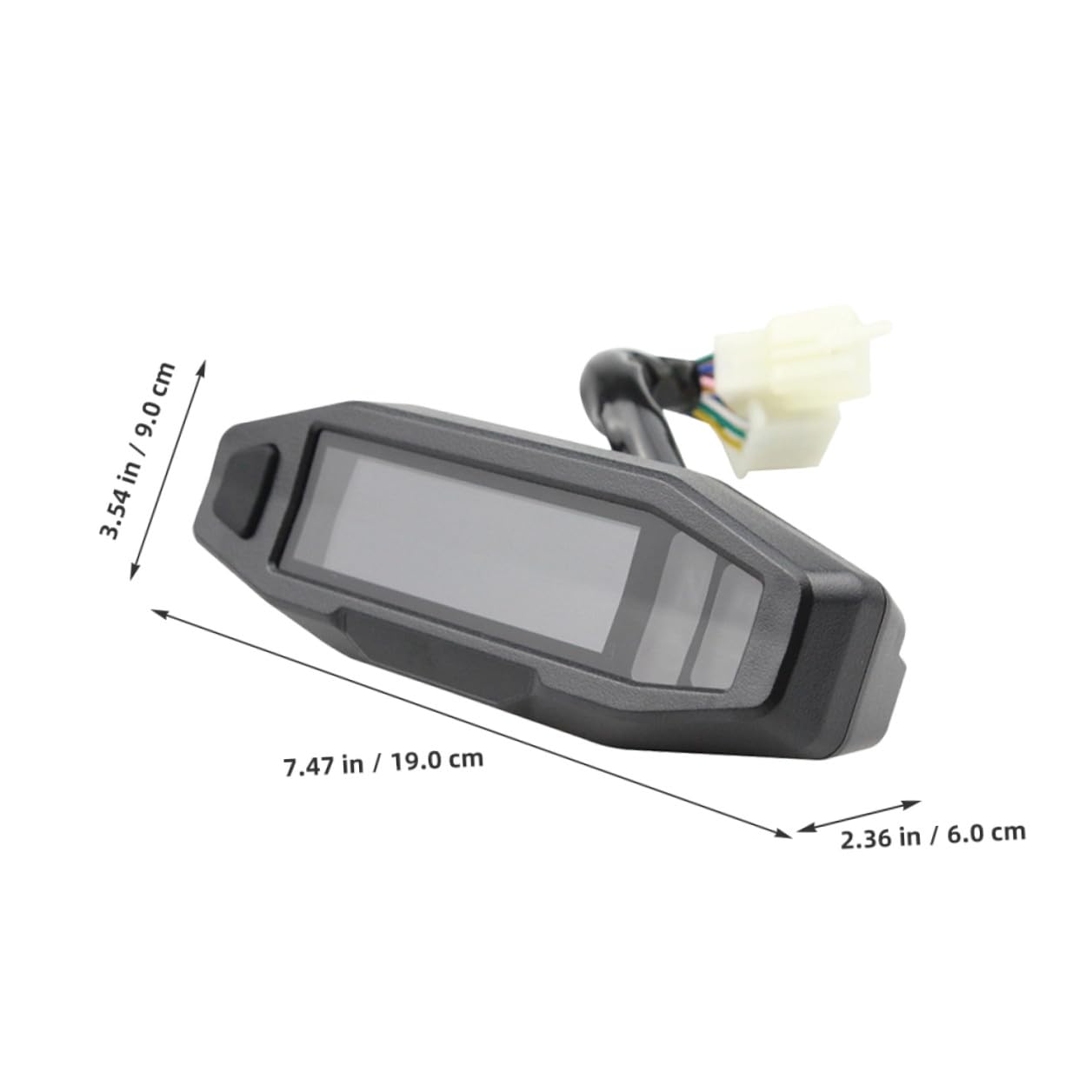 Happyyami Digital Motorcycle Speedometer and Tachometer LCD Display Universal Motorcycle Odometer Fuel Level Indicator Transmission Position Display for Dirt Bikes Atvs Powersports