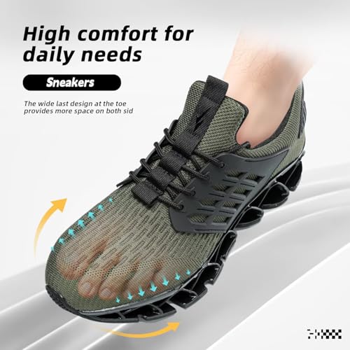 Mens Slip on Walking Running Shoes Blade Tennis Casual Fashion Sneakers Comfort Non Slip Work Sport Athletic Trainer3