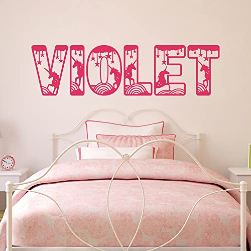 Vinilo decorativo unicornio personalizado para pared