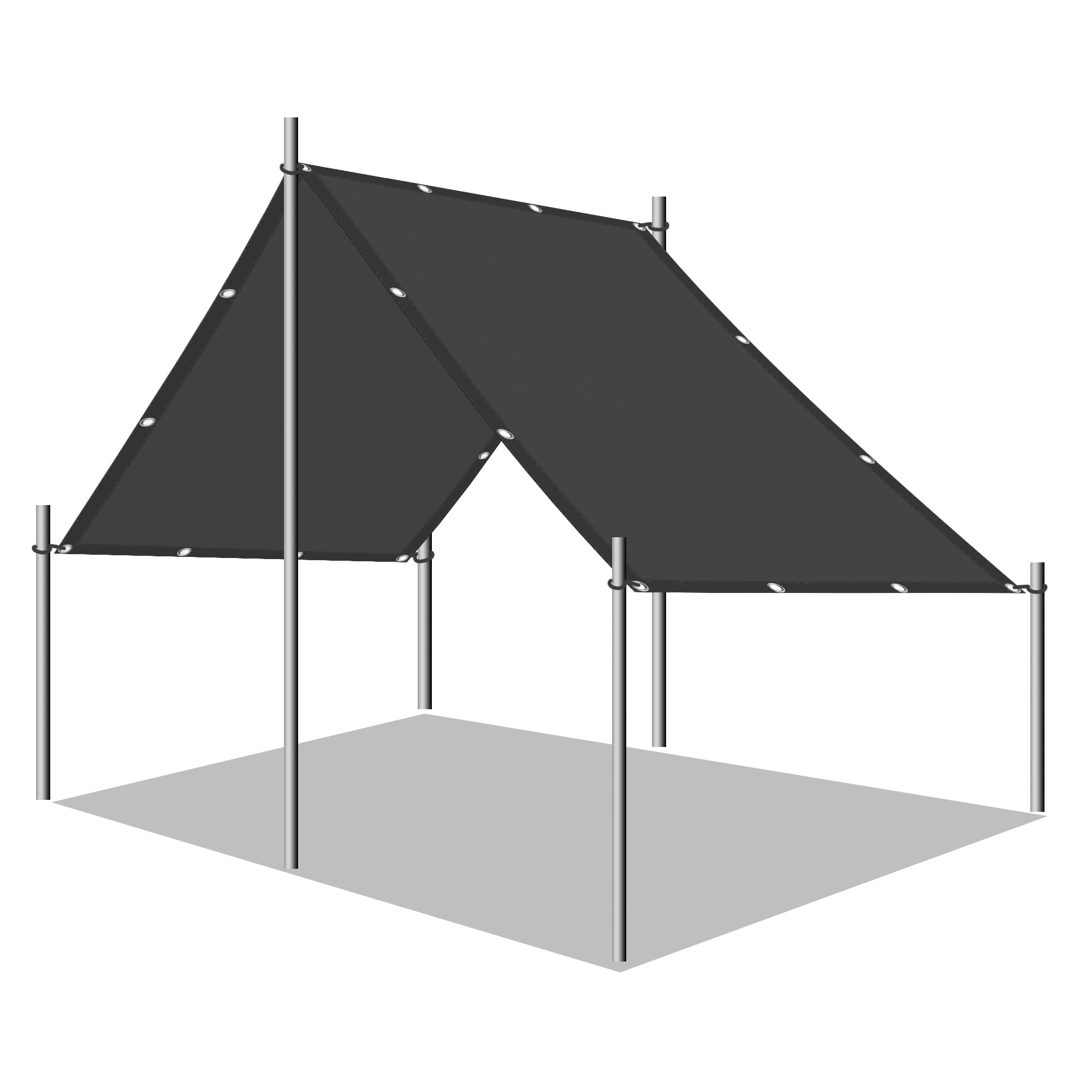 Voile d'ombrage résistant aux UV et imperméable avec oeillets de fixation