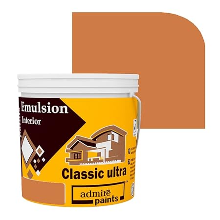 Classic Ultra Acrylic Waterbase Interior Emulsion Paint - Matt Finish, Excellent Hiding, Anti Bacterial, Water & Alkali Resistant, Eco Friendly Emulsion-SUNRISE(4Litre)