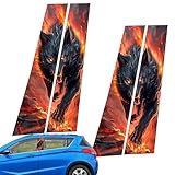 Autozentrum -Säulenaufkleber - Carbon Faserstil Tür B -Säule Abziehbild | Kratzfestes Wasserdichtes Klebstoff Vinyl Für Den Schutz Des Außenvertreters | Säulenaufkleber - Autodekoration Und Schutz