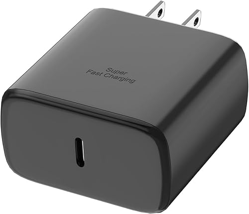 Samsung Cargador súper rápido, cargador de pared de carga súper rápida USB-C de 45 W - PD GaN Power PPS para Samsung Galaxy S25 S24 S23 S22 Ultra