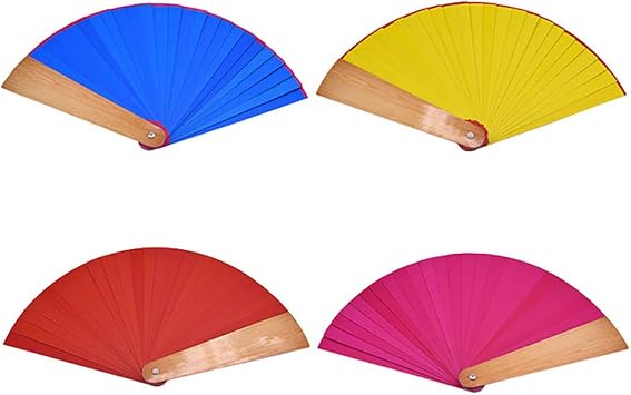 Enjoyer Magic Folding Fan-Four Color Magic Fan Color Changing Fan Magic Tricks Close-up Magic Fan Gimmicks Stage Props Magic Accessories