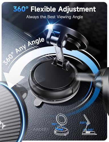 ANDERY Only for iPhone Magsafe Car Mount Charger, 15W Fast Wireless Charge — view 4
