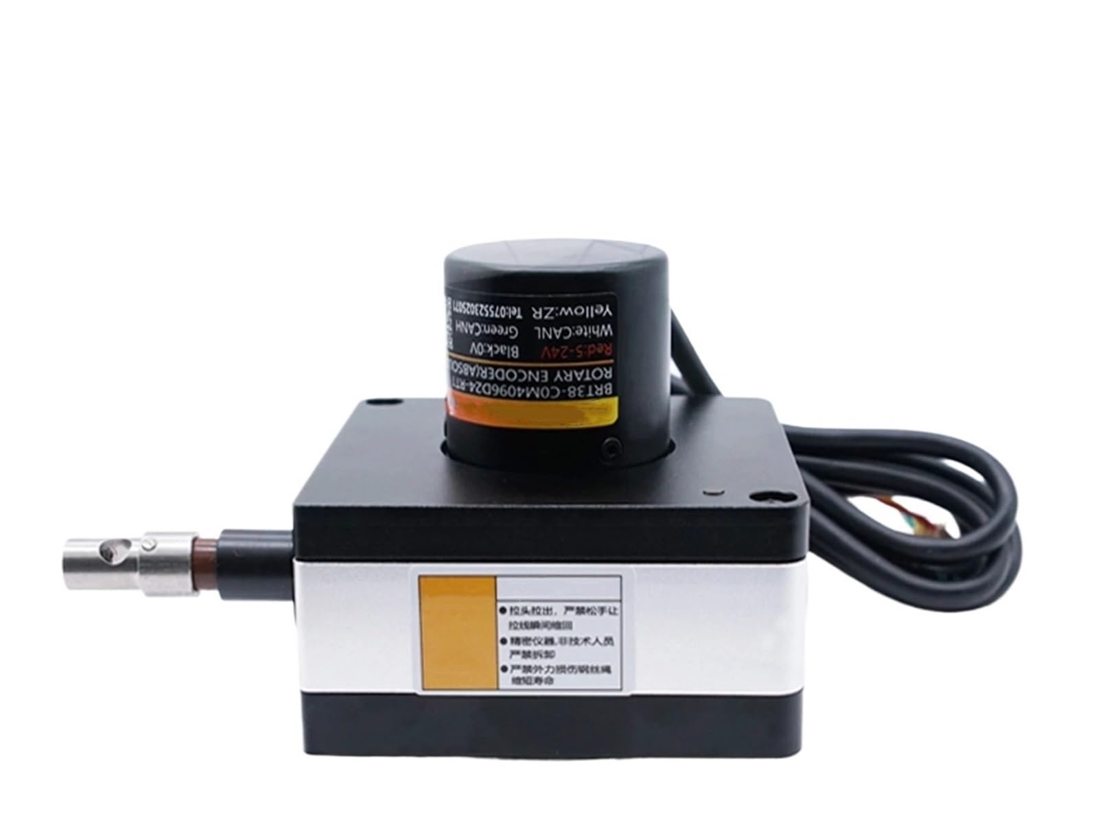 JJHQOKYNA Micro Draw Wire Encoder Displacement Sensor RS485 RS232 Linear Pull Rope Movements Transducers(RS232 0.65m-IP68)