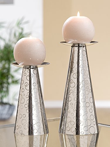 GILDE Candelabro de acero inoxidable 65985