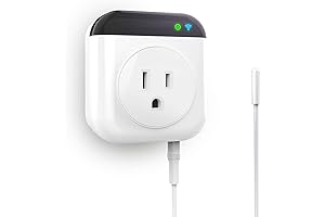 Programmable Smart Wi-Fi Thermostat Plug Outlet with Temperature Sensor