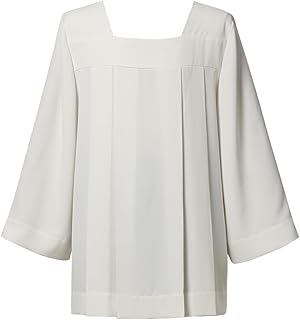 Catholic Premium Clergy Cassock White Pleated Surplice Church Robes for Men Church Vestment