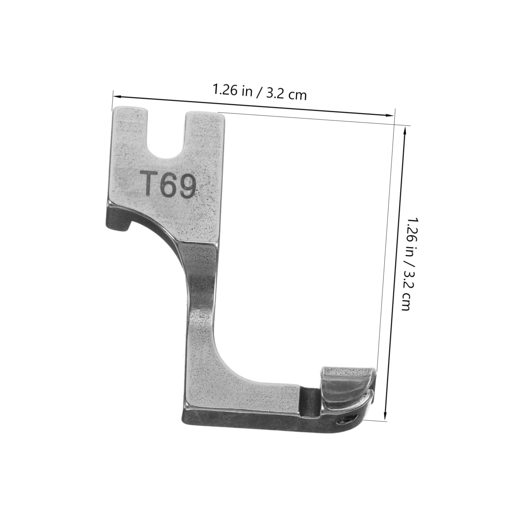 Pied-de-biche pour Fermeture Éclair Industrielle T69 Réglable, 2 Pièces | Compatible Brother, Design Unilatéral avec Rainure, Accessoire pour Machine à Coudre Industrielle