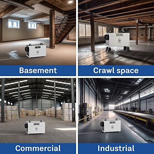 Lubair Commercial Dehumidifiers 145 Pint, Crawl Space Dehumidifiers For Basements,Basement Crawl Space, Dehumidifiers For Large Room，Memory Starting, Crawlspace Garage Attic Whole House, Auto Defrosting，Ideal For Industrial Or Whole Home And Job Sites With 5 Years Warranty #TOP7