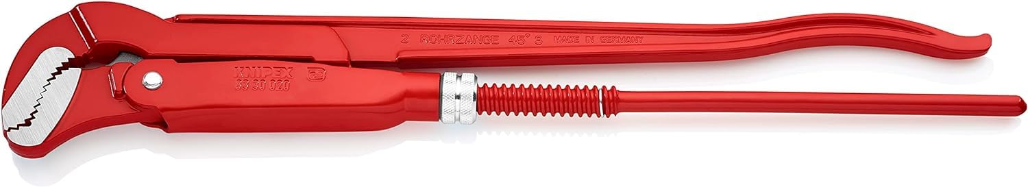KNIPEX Llave para tubos en forma de S recubierto de pintura pulverizada, rojo 570 mm, 83 30 020
