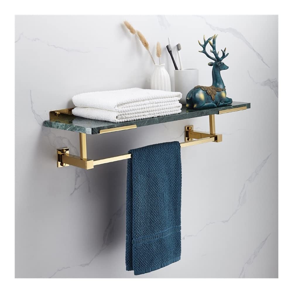 NPQPNAFC Bathroom Shelves Shower Caddy 2 Layers Brass Shampoo Shower Gel Cosmetics Towel Organizer Shelf Wall Mounted Kitchen