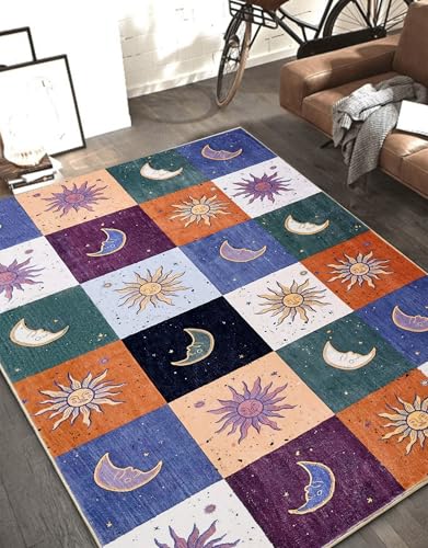 Tapete Boho Sun and Moon Lavable 4x6 miniatura 2