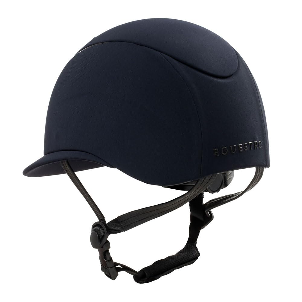 Cap donna con visiera larga e logo embossed NAVY