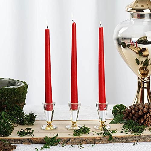 12 Pack Unscented Premium Quality Taper Candles, 10