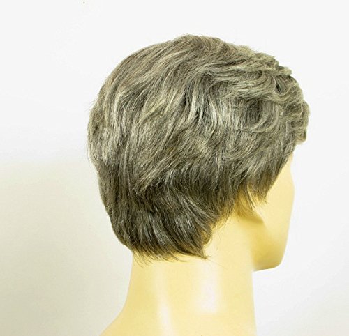 Perruque Homme 100% Cheveux Naturels Gris Poivre Et Sel - Modèle JUSTIN 44, Neuve Avec étiquettes