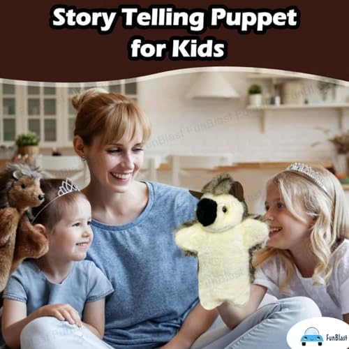 Image of FunBlast Plush Hand Puppets for Kids - Animals Hand Puppet Toys, Soft Hand Puppets for Kids, Story Telling Puppet for Kid, Fun Play Learning Toys (Rat)