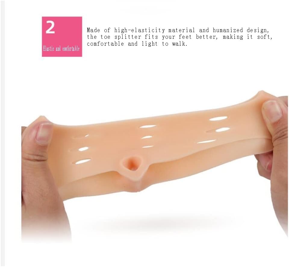 DEAVER Toe Separators, of Gel Bunion Corrector for Relieving Forefoot Pain, Overlapping Toes, Silicone Bunion Splints Toe Protection, Toes Straightener