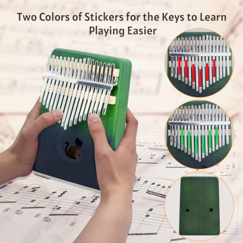 Image of 17 Key Kalimba Thumb Piano, Mbira Instrument,Musical Gift for Kids & Adults