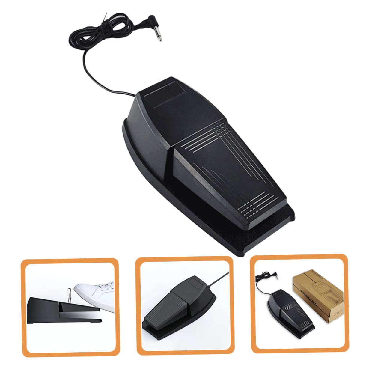 HEMOTON Pedal De Piano Eléctrico Función De Resonancia Accesorio Para Teclados Resistente y Duradero