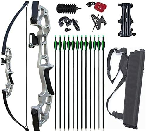 Vogbel 50″ Takedown Recurve Bow and Arrows Set Archery Kit Right Hand Longbow for Adult Beginner Practice Hunting Competition Vogbel 50″ Takedown Recurve Bow and Arrows Set Archery Kit Right Hand Longbow for Adult Beginner Practice Hunting Competition