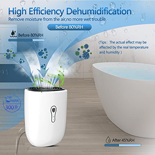 Dehumidifier for Home,Posdry 800ML(27oz) Portable Quiet Dehumidifiers 215Sq.Ft Mini Dehumidifier with Drain Hose for Basements, RV, Bathroom, Bedroom, Garage, Closet, Caravan Auto Shut-off. by posdry - Image 3