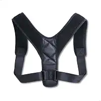 Corretor de Postura Ajustável Unissex, Suporte Ortopédico para Coluna e Ombros, Faixa Lombar Ergonômica em Preto, Alívio de Dores nas Costas, Cinta Corretiva para Postura Diária