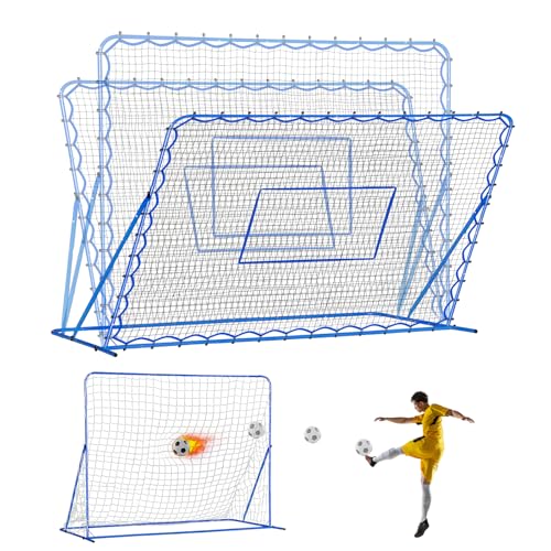 Dual-Mode Soccer Goal Net & Soccer Rebounder Net,Premium Durability for Intense Shooting Training,Quick-Switch Angle Soccer Training for Control,Passing Practice,Soccer Gifts for Kids Teen Adult