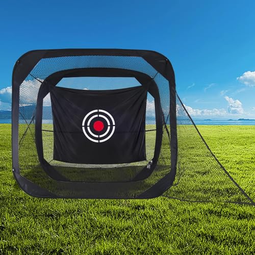 KAIDIDA Golfnetz 210x120x210 cm: stabiles Golf Übungsnetz für Garten Zuhause Indoor Outdoor Abschlagnetz mit Fiberglas Rahmen großer Trefferfläche und schwarzer 420D Zielscheibe
