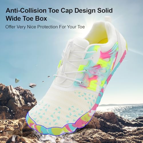 Image of XIHALOOK Athletic Hiking Water Shoes Womens Mens Quick Dry Barefoot for Beach Walking Kayaking Surfing Training