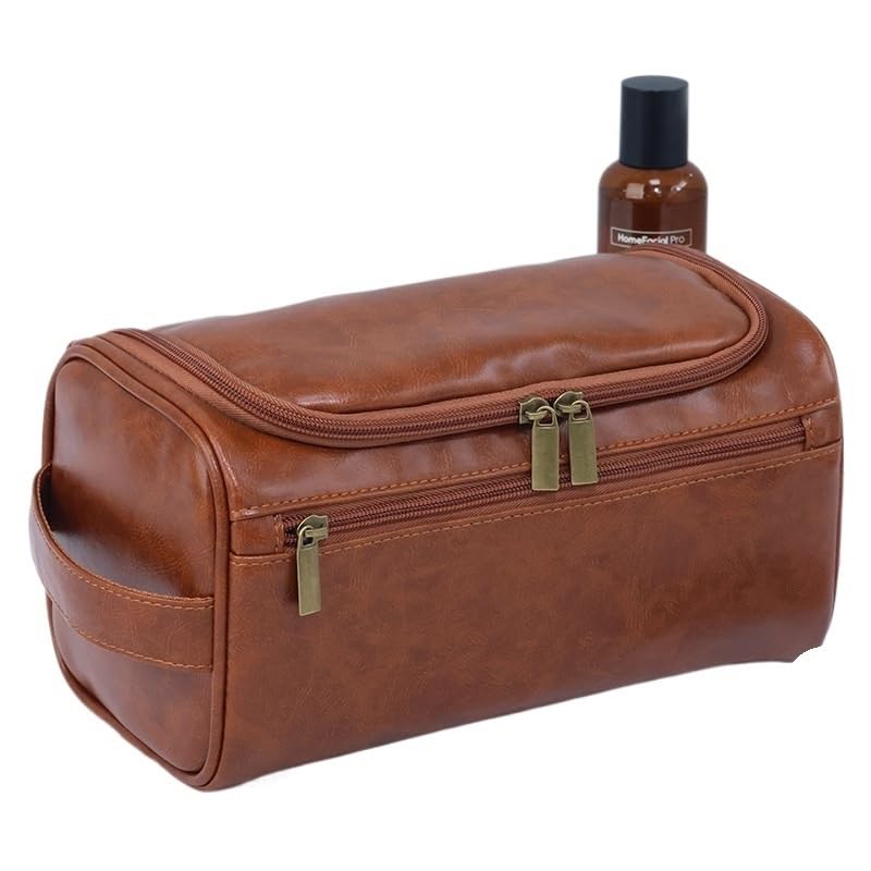 Borsa da Toilette da Uomo, Borsa da Toilette Vintage, Borsa da Toilette da Viaggio, astucci per Cosmetici e Trucco, Organizer da Appendere per Uomo, Trousse da Toilette