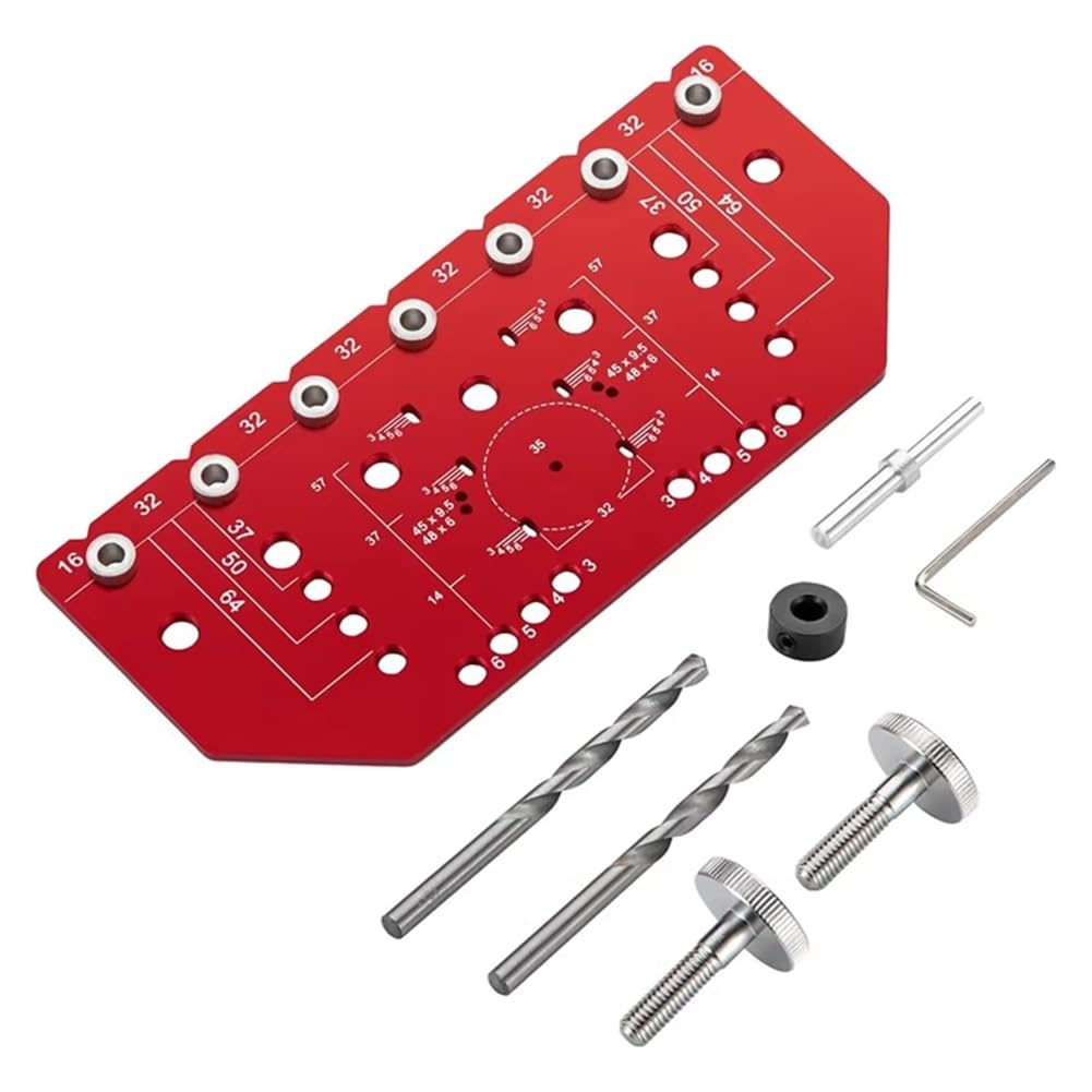 Aurelicxy Hinge Punching Locator 35Mm Hinge Install Template Drilling Locator 2-In-1 Shelf Pin Drilling Guide Jig