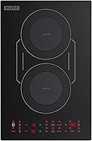 Empava 2-Burner Induction Cooktop with Bridge-SYNC, 3 Presets, Shatter-Proof Glass - Built-in/Countertop for Kitchen, RV, Camping