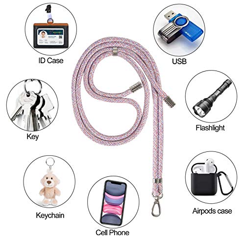 SHANSHUI Cell Phone Lanyard,Adjustable Phone Neck Strap Charms with Tether Tab Comptatible with All Mobilephones(PurpleBlue)