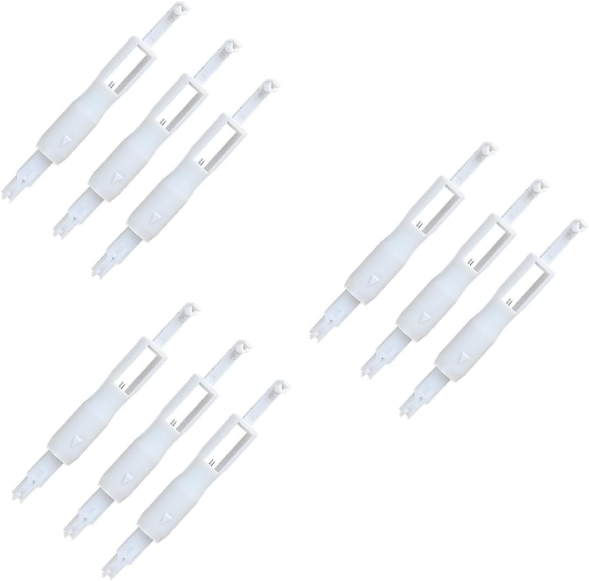 STOBOK 9pcs Sewing Needle Inserter Threader Tool Gauge Tip for Hand Sewing Machine