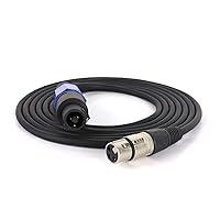 Vista 1 de Paquete de 1 cable Speakon a XLR hembra, cable de audio Speak-ON macho a conector XLR de 3 polos, estudio Pro PA DJ, cable de extensión de grabación