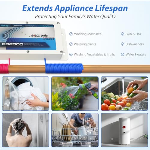iSpring ED2000 Whole House Water Descaler, Alternative Electronic Salt-Free Hard Water Conditioner - Image 3