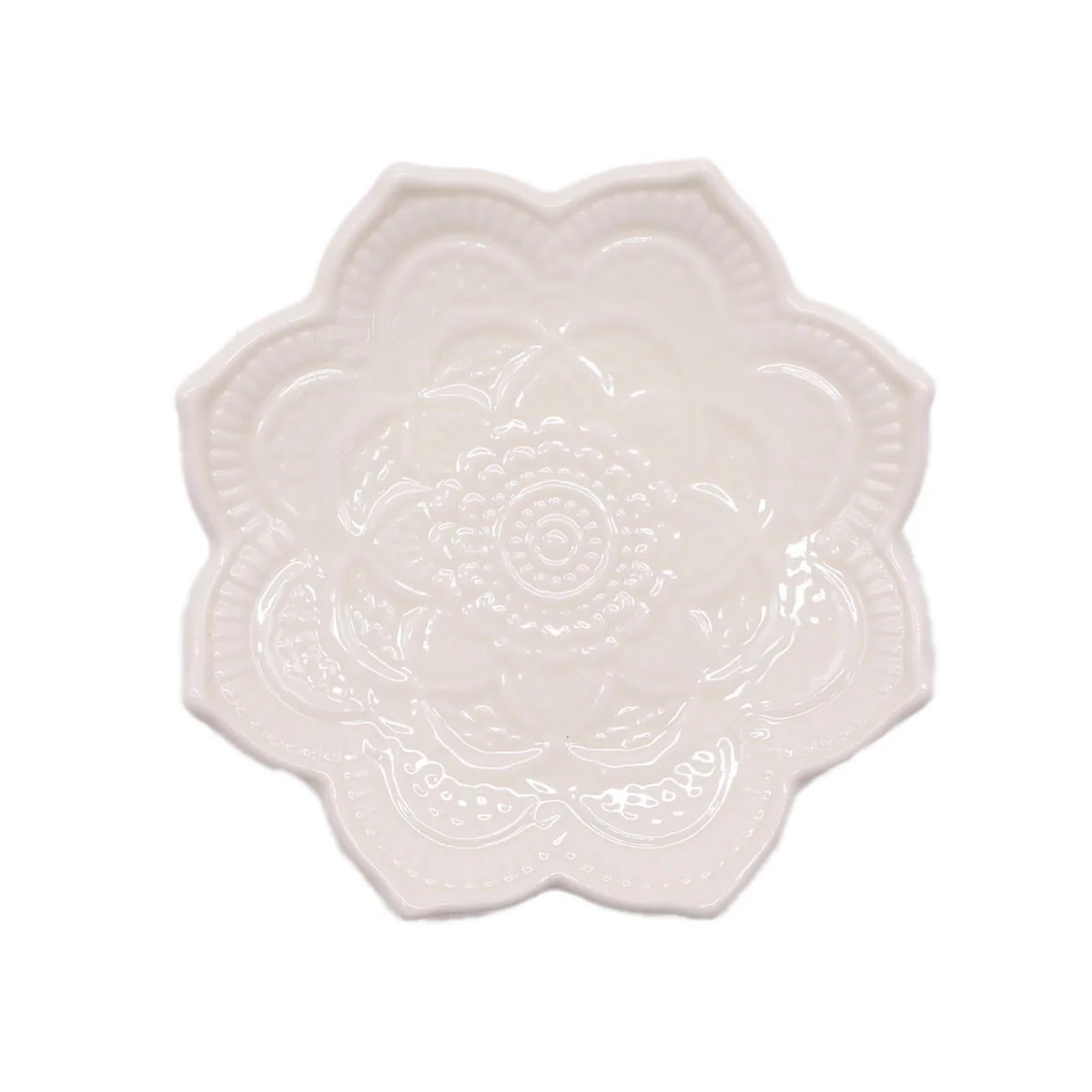 Schmuckschale 2 Stück Keramik-Schmucktablett, Ornament-Tablett, Wohnzimmer, dekorative Aufbewahrung, Ornament(White)