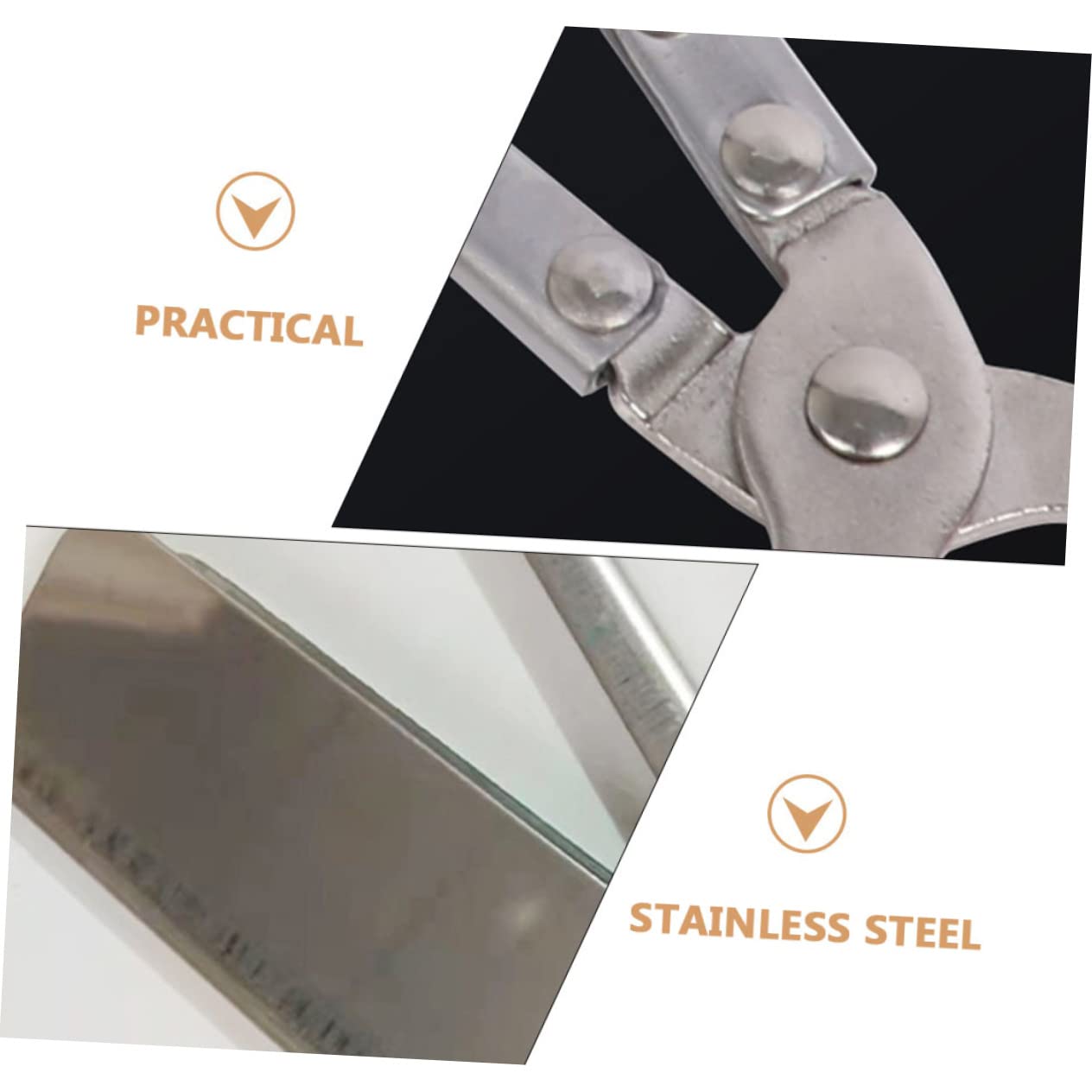 Gatuida Pinza per Granchio Antiscivolo e Morsetto Multifunzione per Anguille in Acciaio Inox 52 Cm, Strumento Robusto per Cucina e Pulizia, Set 2 Pezzi Testa Dritta e Curva, per Frutti