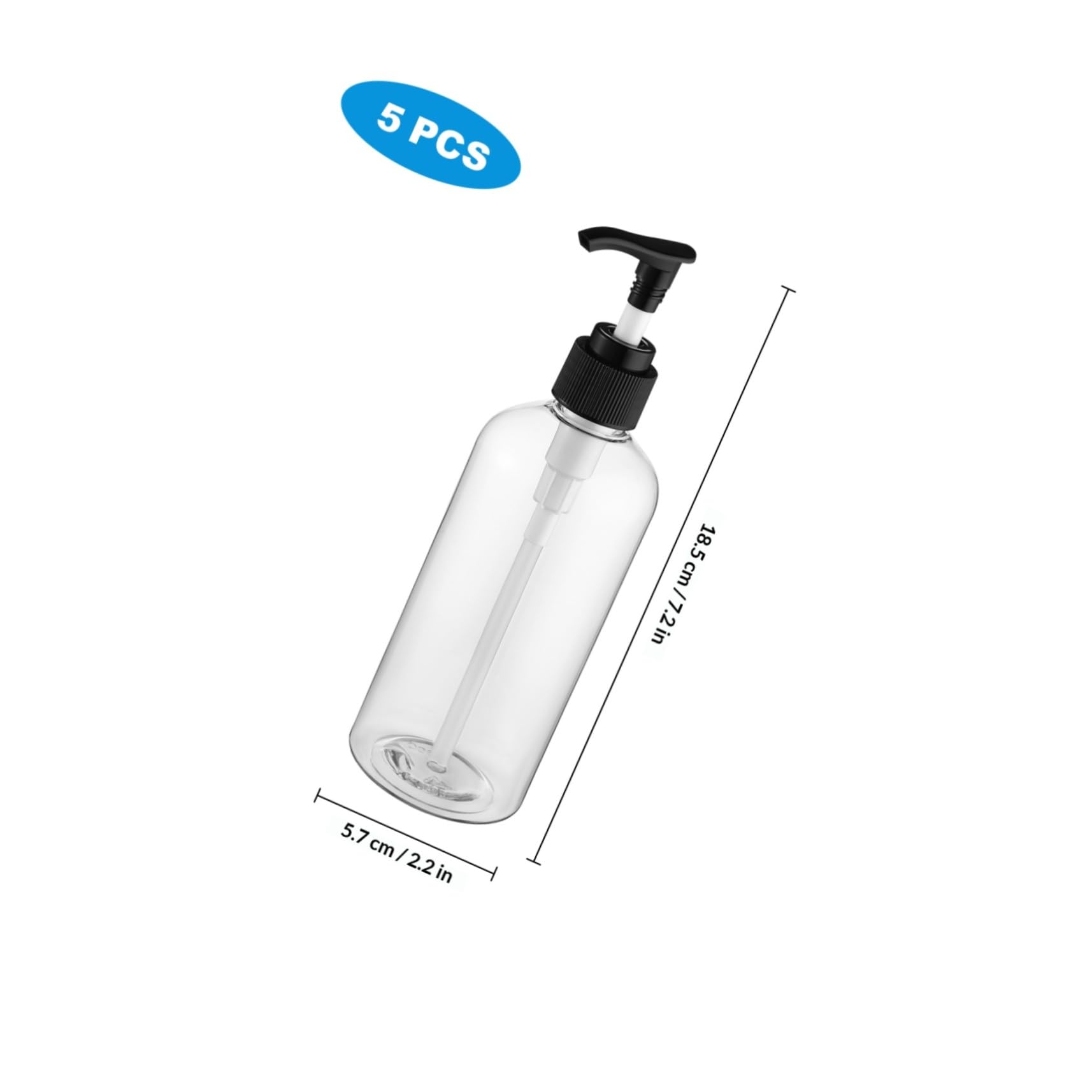 Amazon｜NUOLUX ポンプボトル 300ML シャンプー ボトル 透明 持ち運び