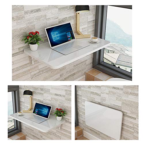 Table murale table à manger blanche bureau pliable en bois 80cm