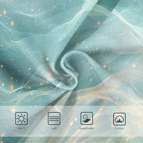 Toddler Girls Underwear 2t Cotton Little Girl Panties Print Briefs Underpants Abstract Swirling Mist Golden Teal3