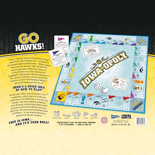 Iowaopoly juego de mesa de la Universidad de Iowa miniatura 5