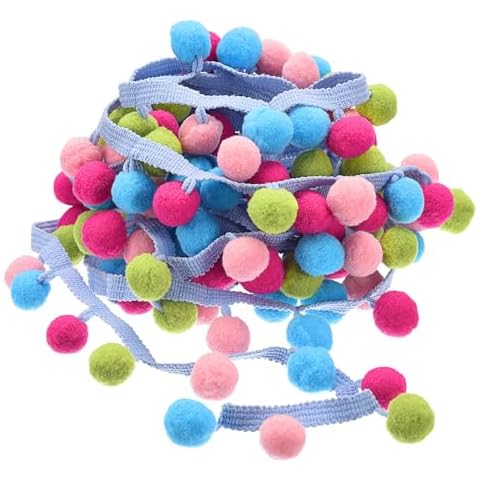 sourcing map Rainbow Pom Pom Trim for Crafts Cover