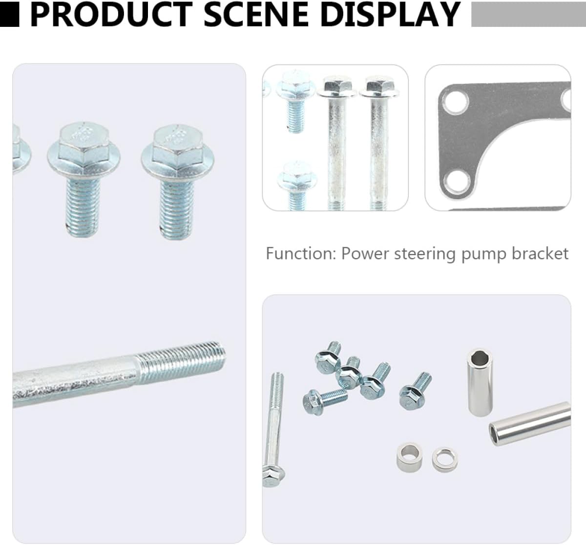 Outanaya Adjustable Steering Pump Bracket Billet Pump Stand Compatible with Chevy 396-502 Engines Car Repair Parts