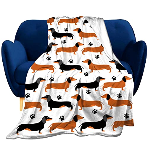 Dachshund Throw Blanket Bedding Super Soft Warm Flannel Blankets For Kids Adults Bedroom Living Room Sofa 50"X40" #TOP3