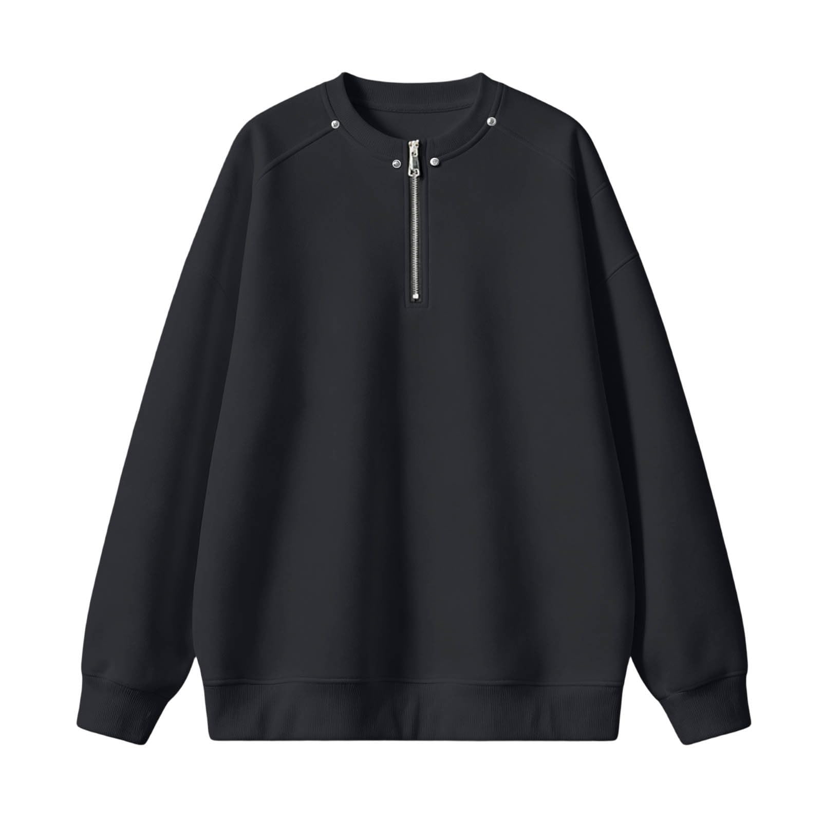Sudadera de Hombre de Tejido Grueso con Media Cremallera, Jersey de Forro p