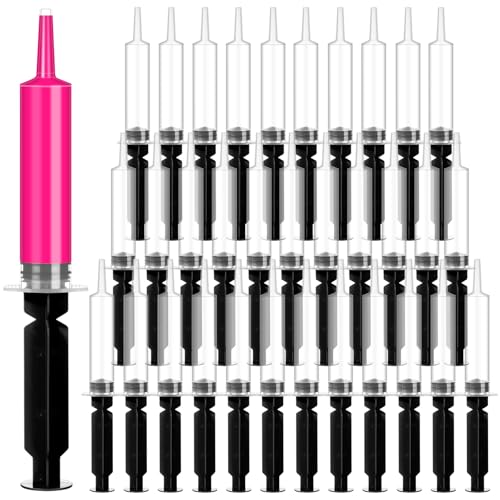 Sliner 36pcs 2oz Juice Syringes with Caps, Reusable Plastic