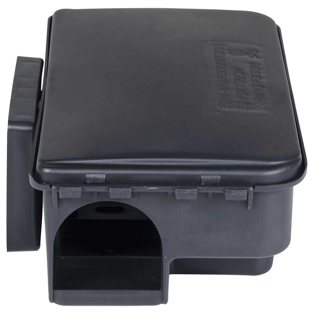 Mausefallen STK Schwarz aus Polypropylen 22x12,5x7, mit Köderhalter und Sicherheitssystem für Innen und Außen Jagd Ausrüstung
